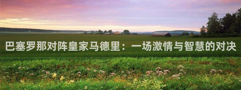 山猫体育app官网：巴塞罗那对阵皇家马德里：一场激情与智慧的对决